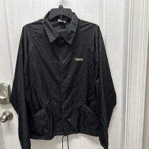 Vintage Auburn Sportswear Windbreaker Jacket Mens Black Schenectady Intl. Logo